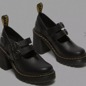 NWT Dr Martens EVIEE SENDAL LEATHER HEELED SHOES